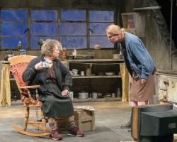 Marie Mullen and Aisling O’Sullivan clash in Druid Theatre’s production of Martin McDonagh’s “The Beauty Queen of Leenane,” at the Paramount, February 8 - 26. 	Craig Schwartz photo